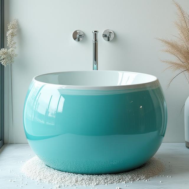 Bomba de baño efervescente azul